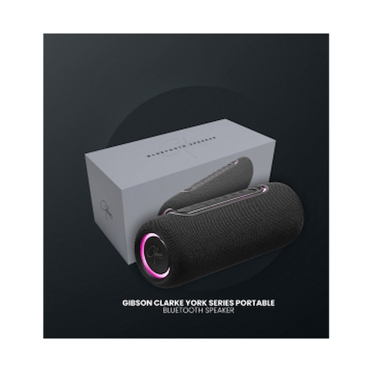 Gibson Clarke York Series True Wireless Bluetooth Speaker (Black)