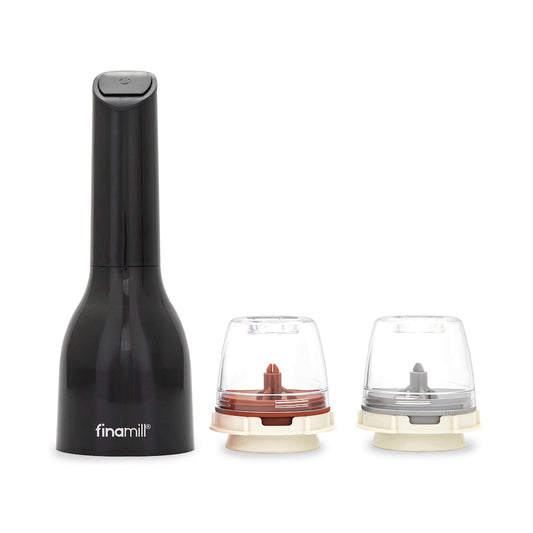 Finamill Battery-Operated Grinder - Midnight Black