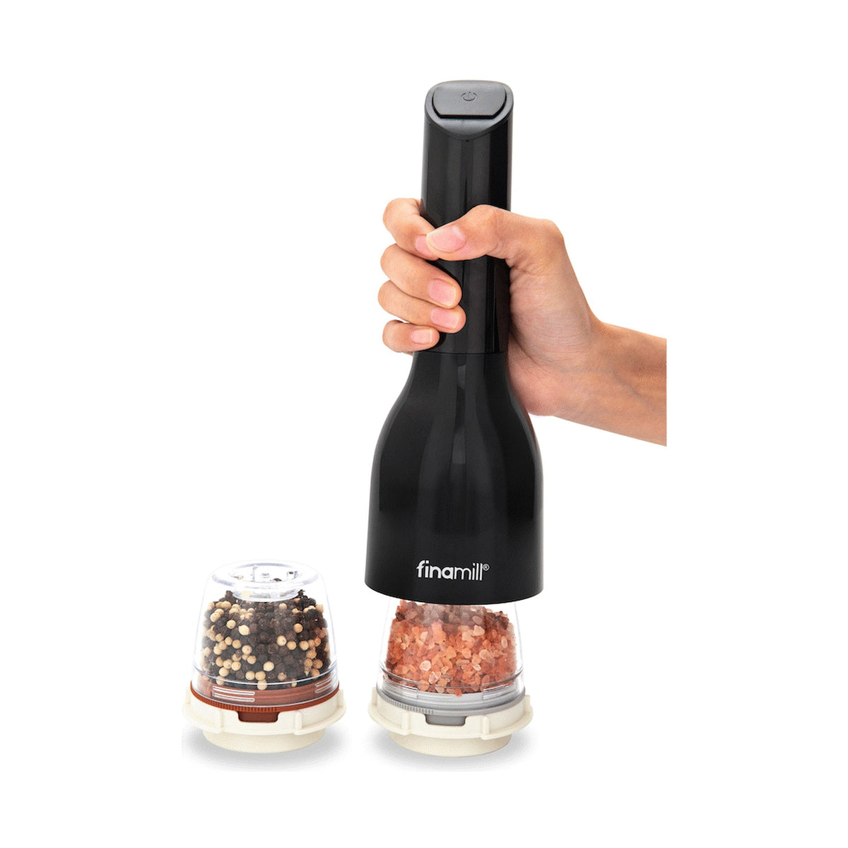 Finamill Battery-Operated Grinder - Midnight Black