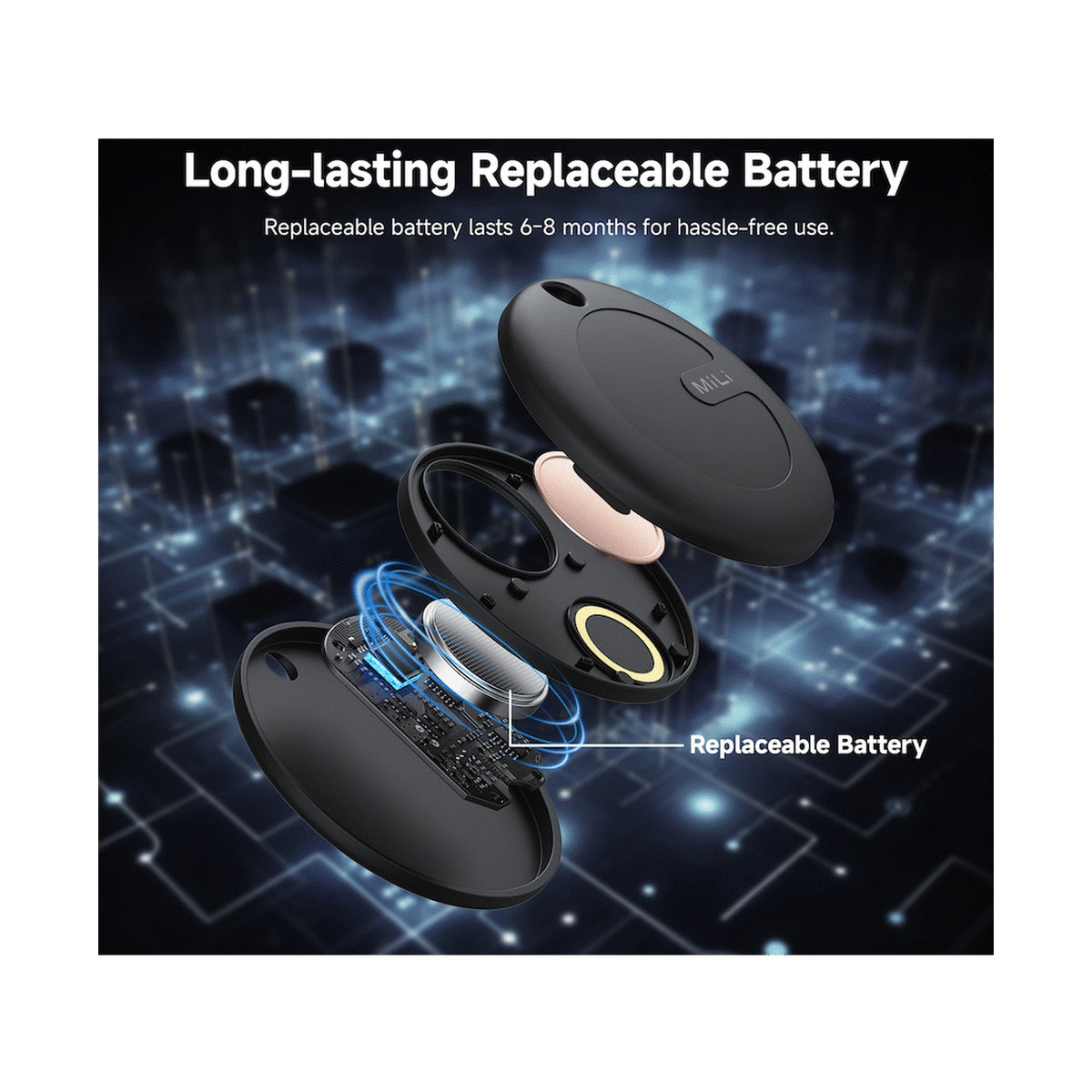 MiTag Android Tag with Keyring - 4 Pack