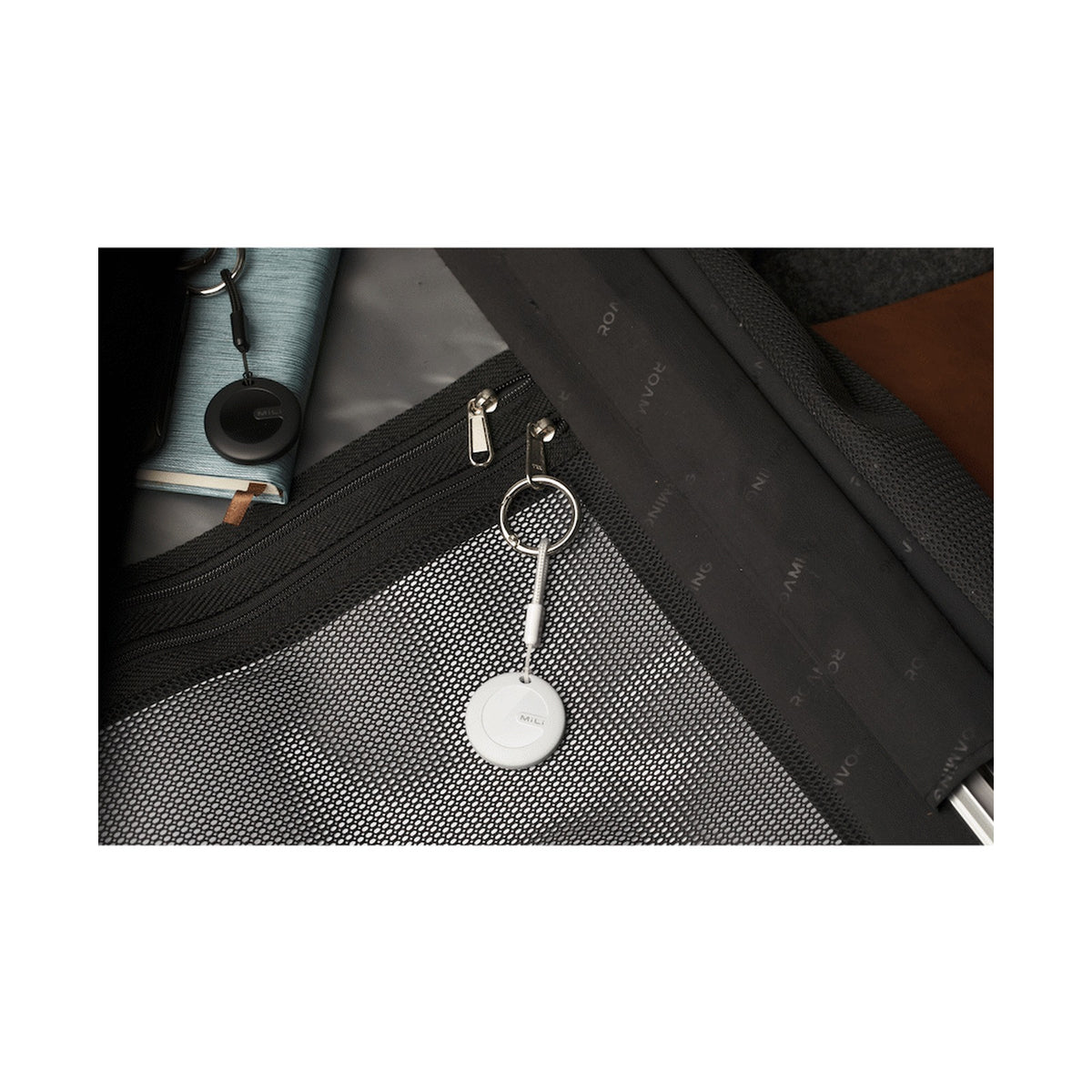MiTag Apple-Compatible Tag with Leather Keychain Accessory - 1 Pack
