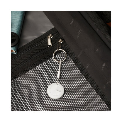 MiTag Apple-Compatible Tag with Leather Keychain Accessory - 1 Pack