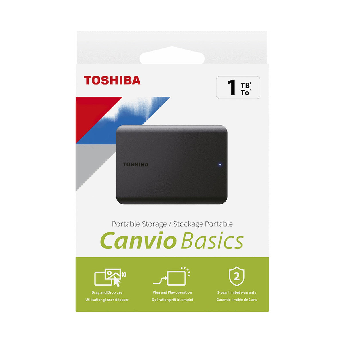 Toshiba Canvio Basics 1tb 2.5" USB 3.2 - Black