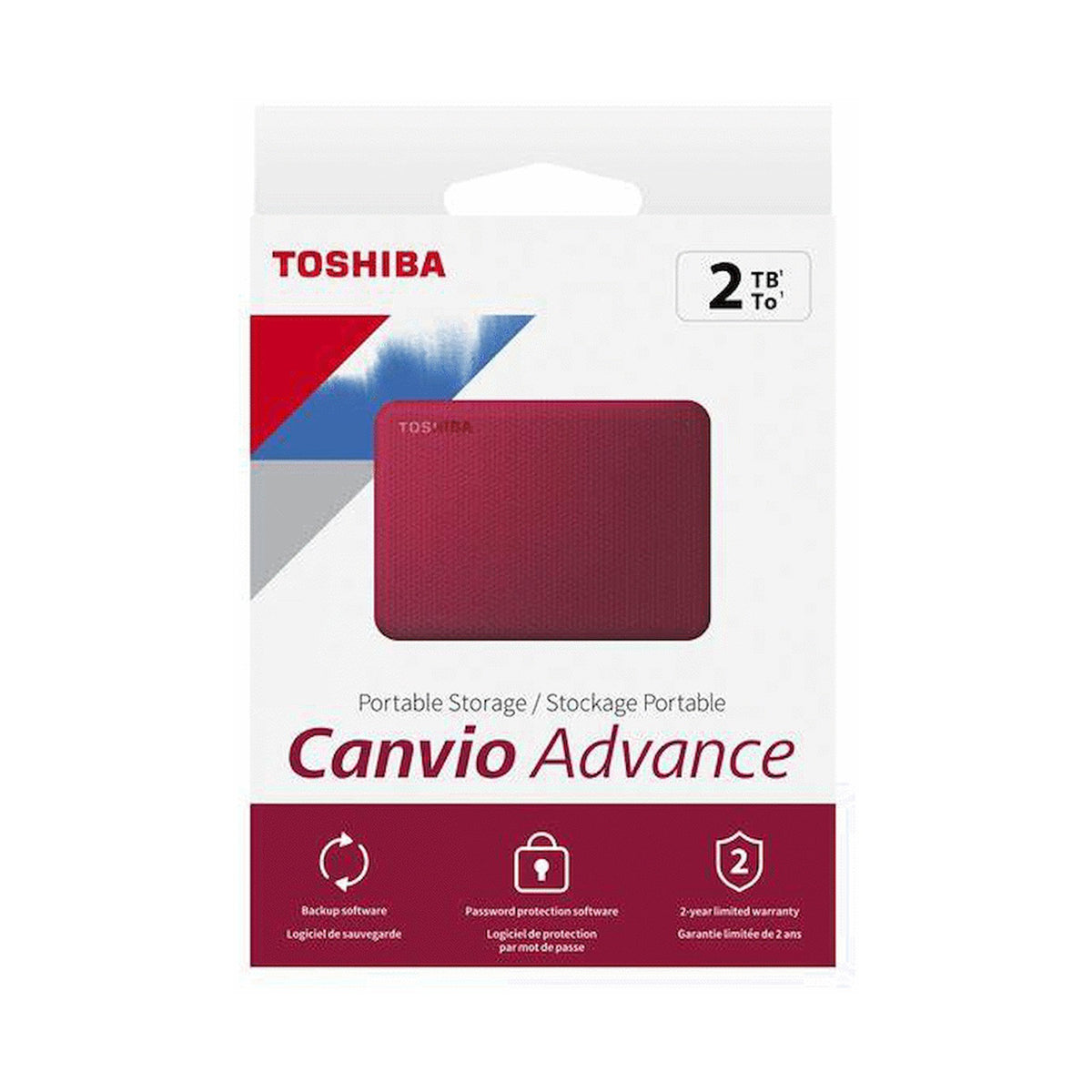 Toshiba Canvio Advance 2tb 2.5" USB 3.2 - Red