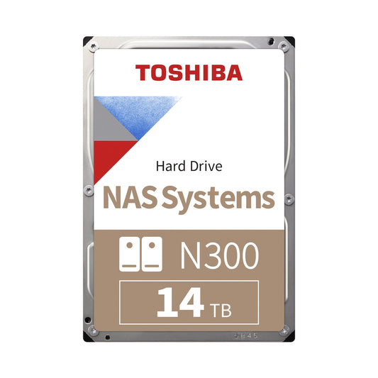 Toshiba N300 NAS Hard Drive 14tb 3.5in SATA 7200rpm 512mb CMR