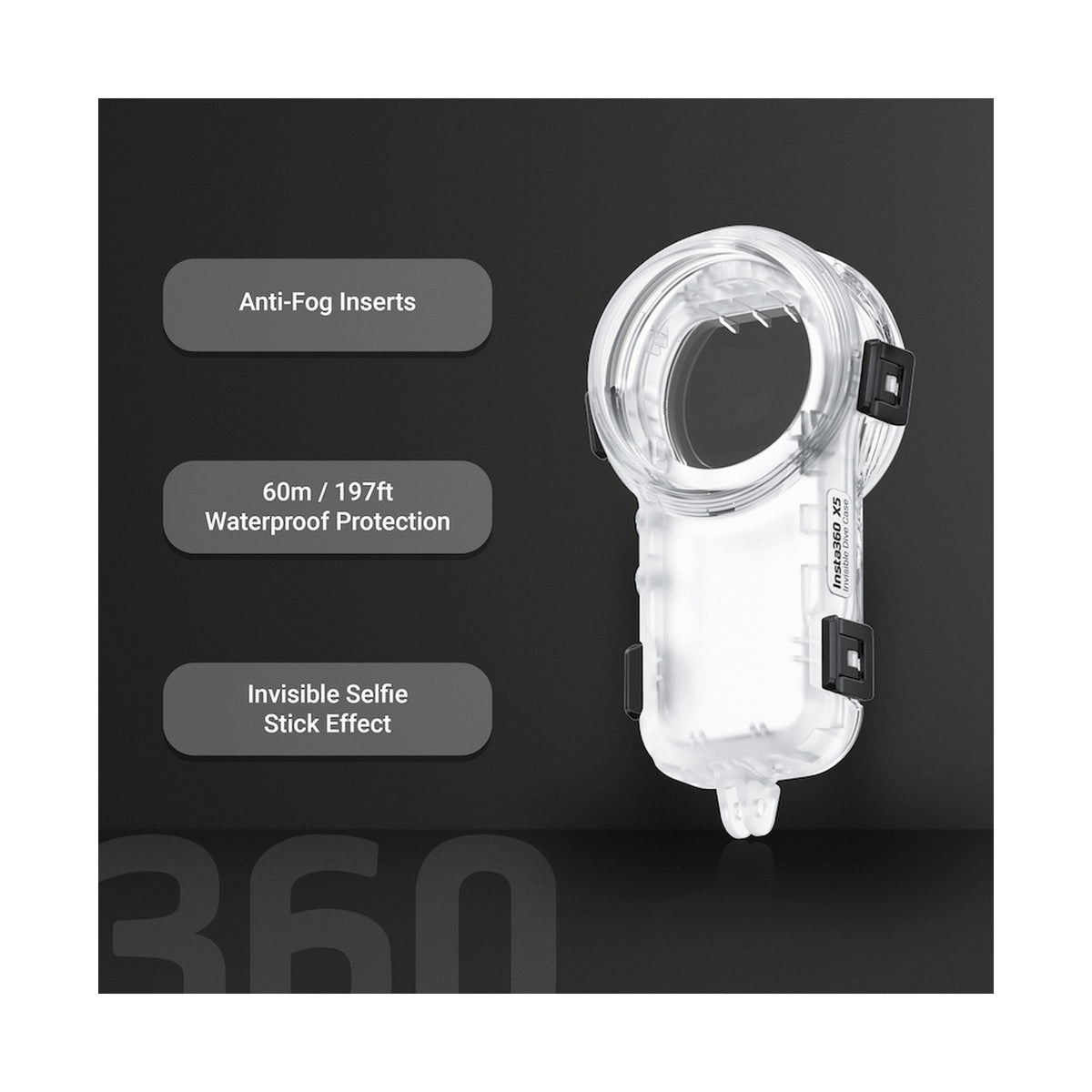 Insta360 X5 Invisible Dive Case Clear