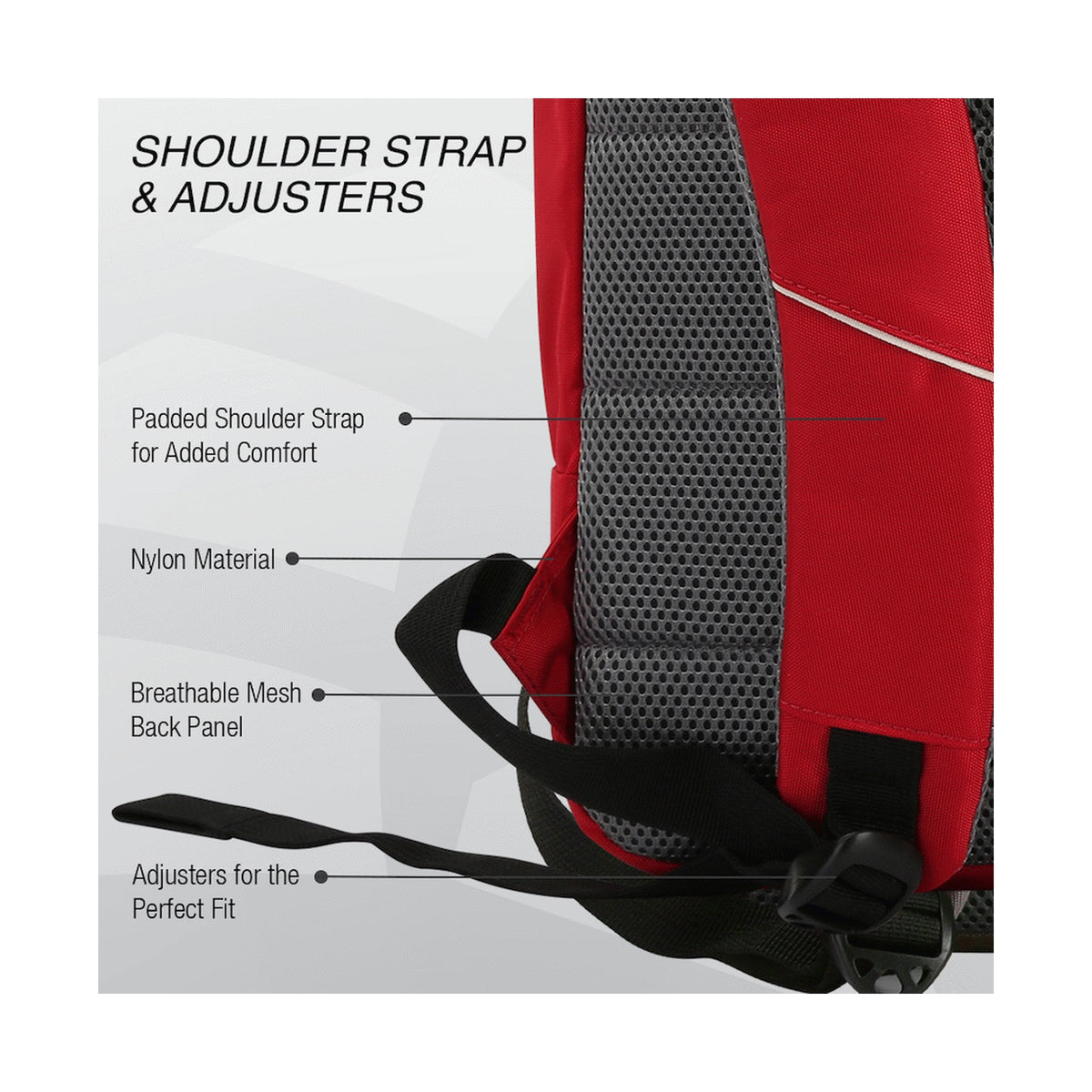 Kingsons Arrow Series Laptop Backpack Red