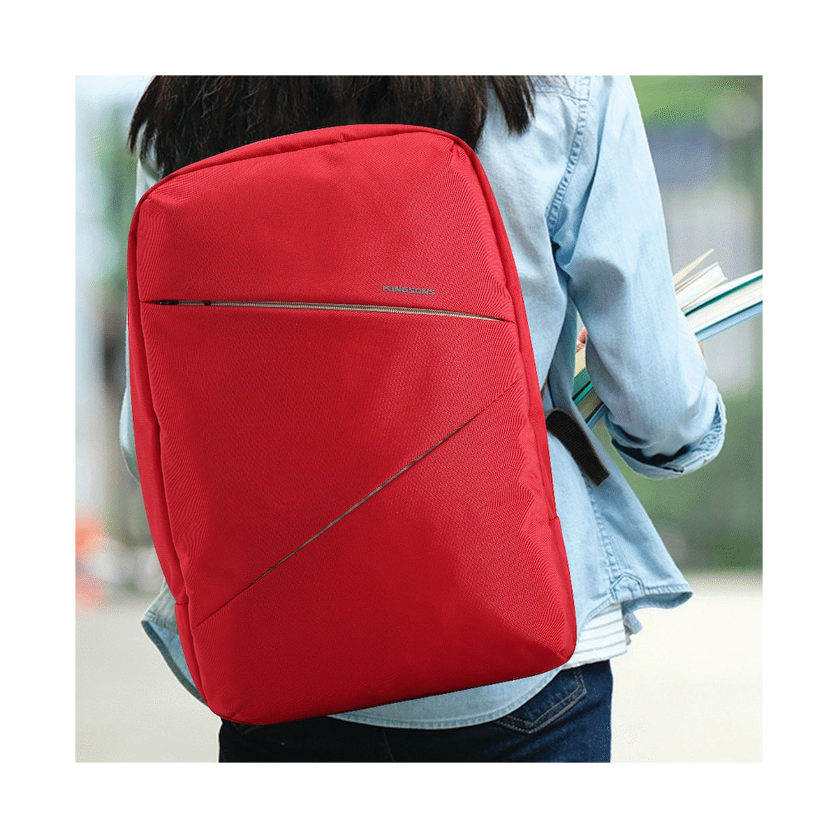 Kingsons Arrow Series Laptop Backpack Red