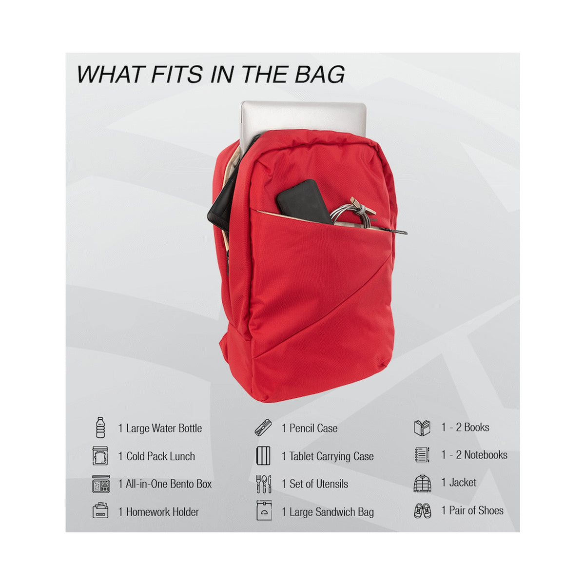 Kingsons Arrow Series Laptop Backpack Red