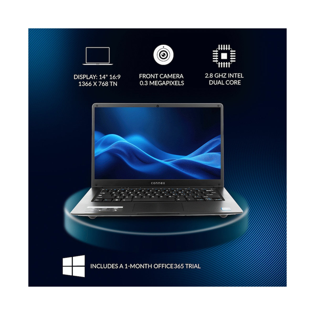 Horizon X Laptop- Connex 14" Celeron N4020 4/256 SSD W11H - BK