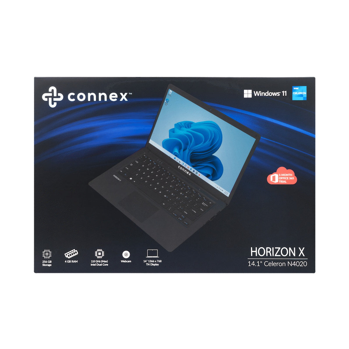 Horizon X Laptop- Connex 14" Celeron N4020 4/256 SSD W11H - BK
