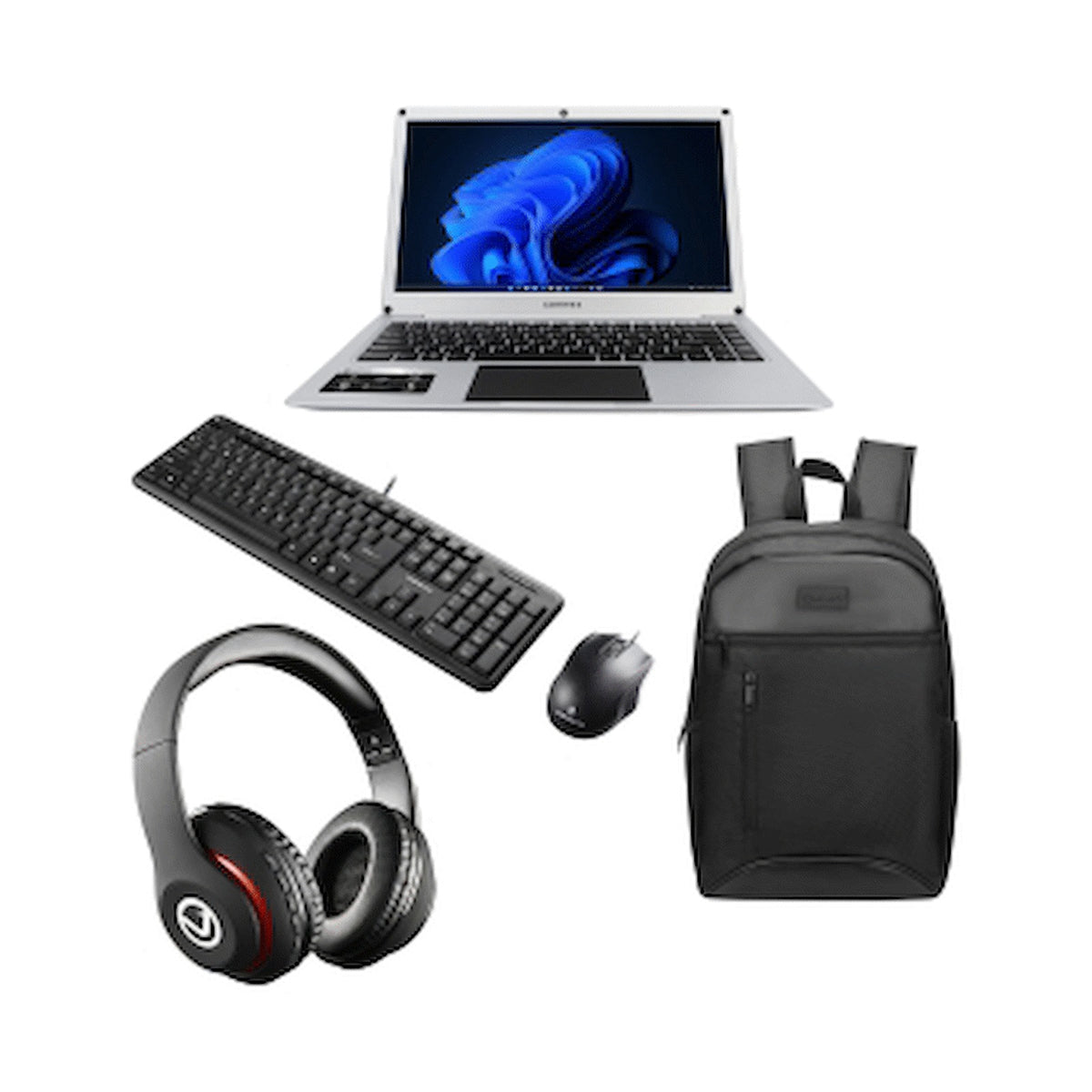 Connex Laptop 14 Celeron 4GB/128SSD W11H + (Bag, Mouse, Headset and keyboard Combo)