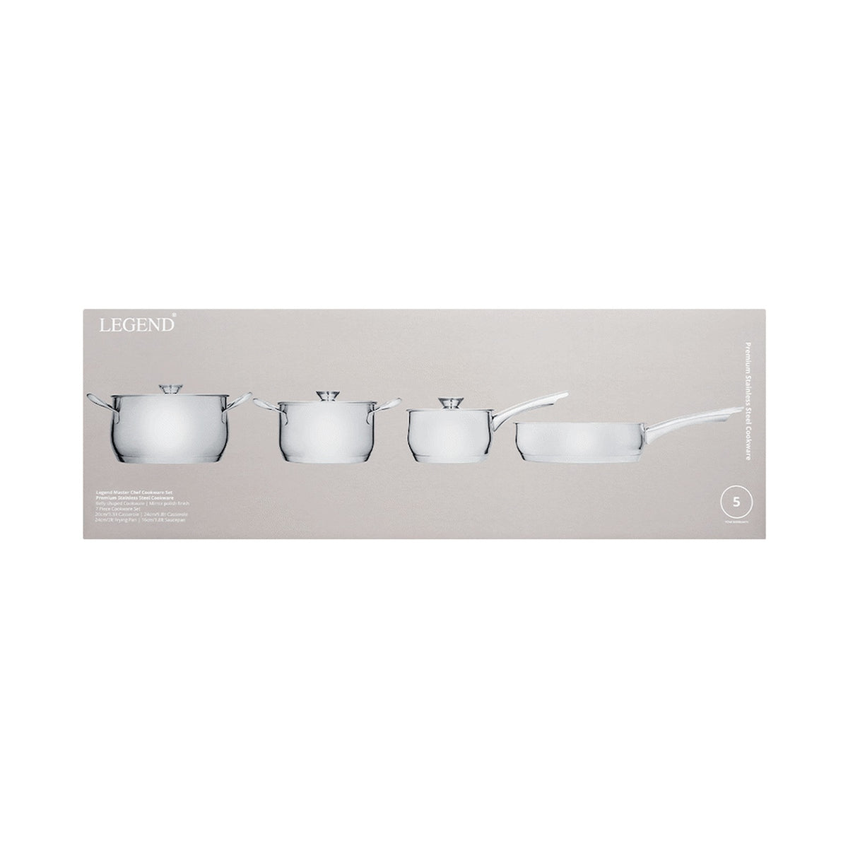 Legend Master Chef 7pce st/st Cookware Set