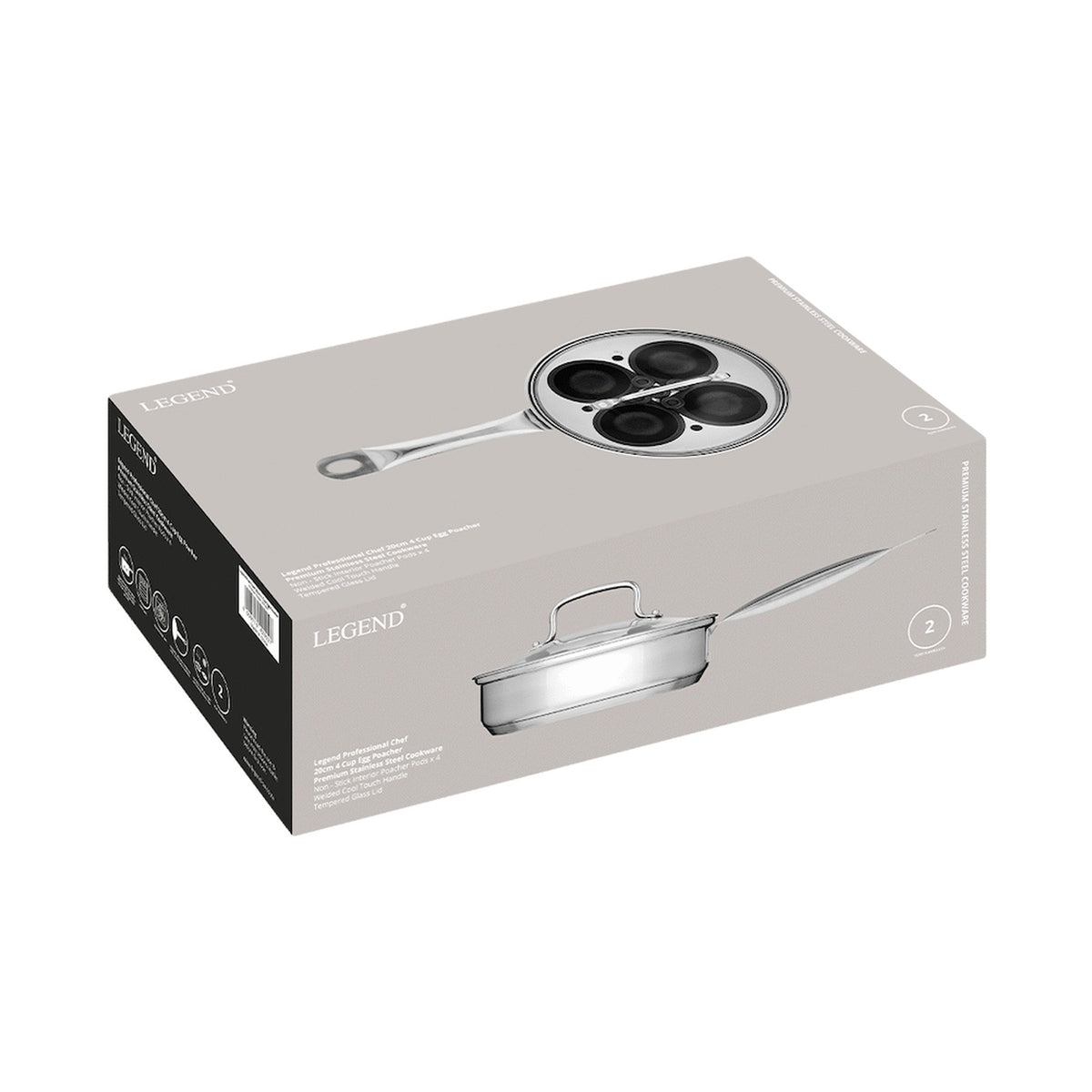 Legend Prof Chef 20cm 4 cup egg poacher
