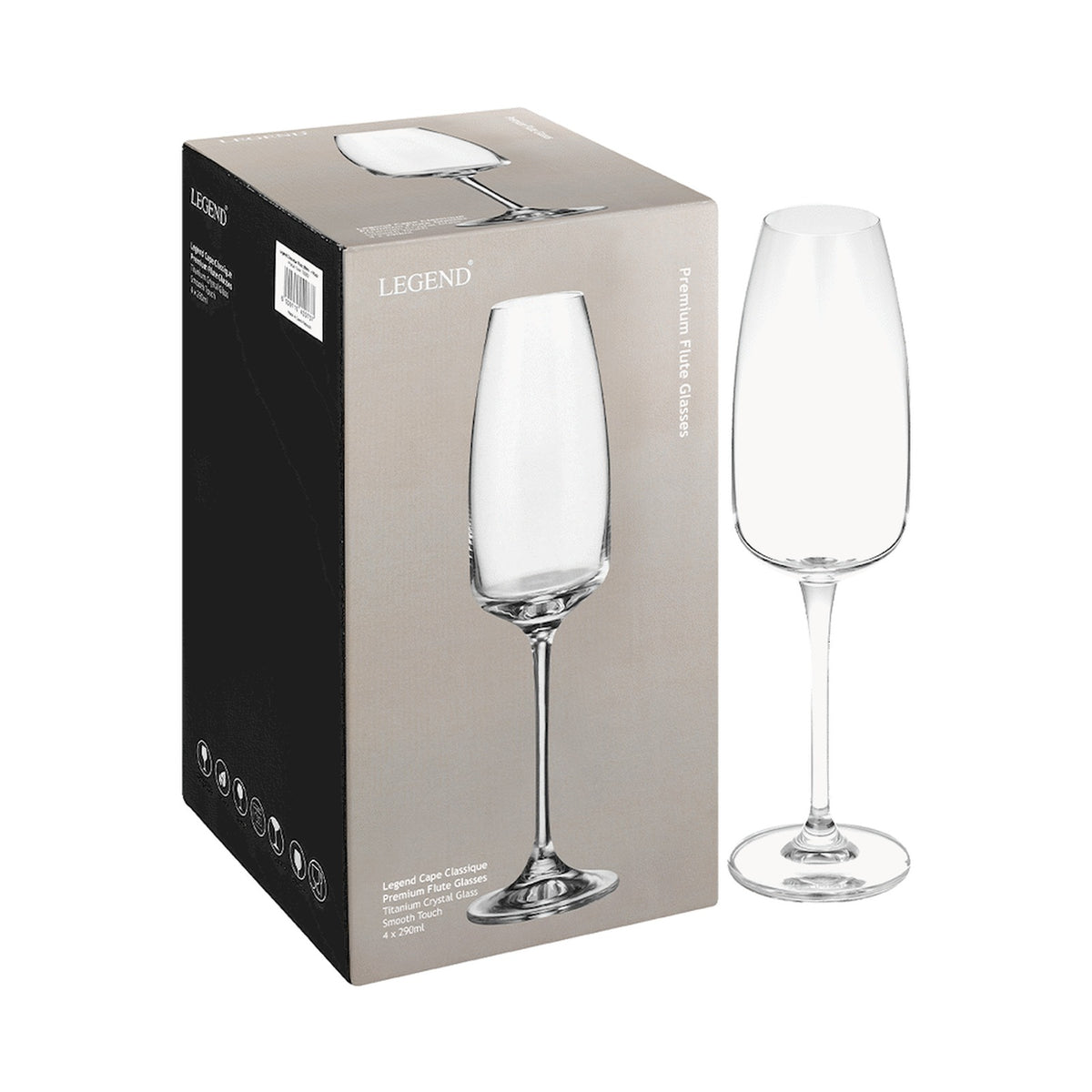 Legend Cape Classique Flute 290ml - 4 Pack