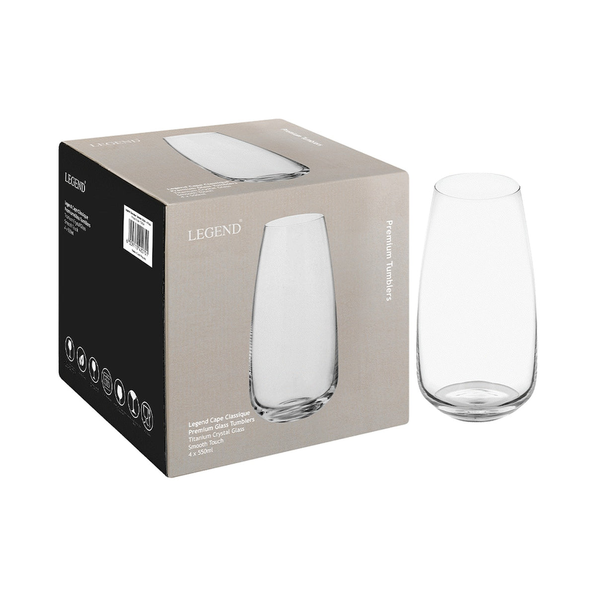 Legend Classique Tumbler 550ml - 4 Pack