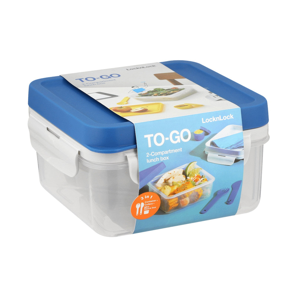 LocknLock To Go 2in1 lunch box 1.2lt bl