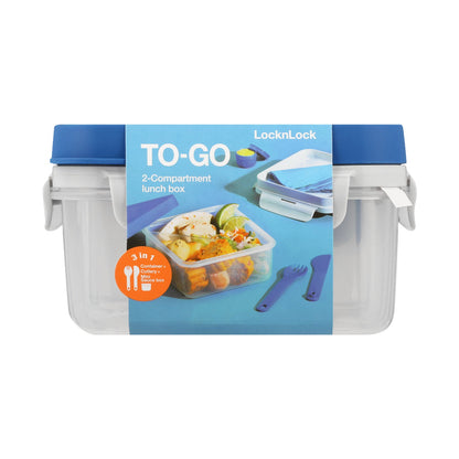 LocknLock To Go 2in1 lunch box 1.2lt bl