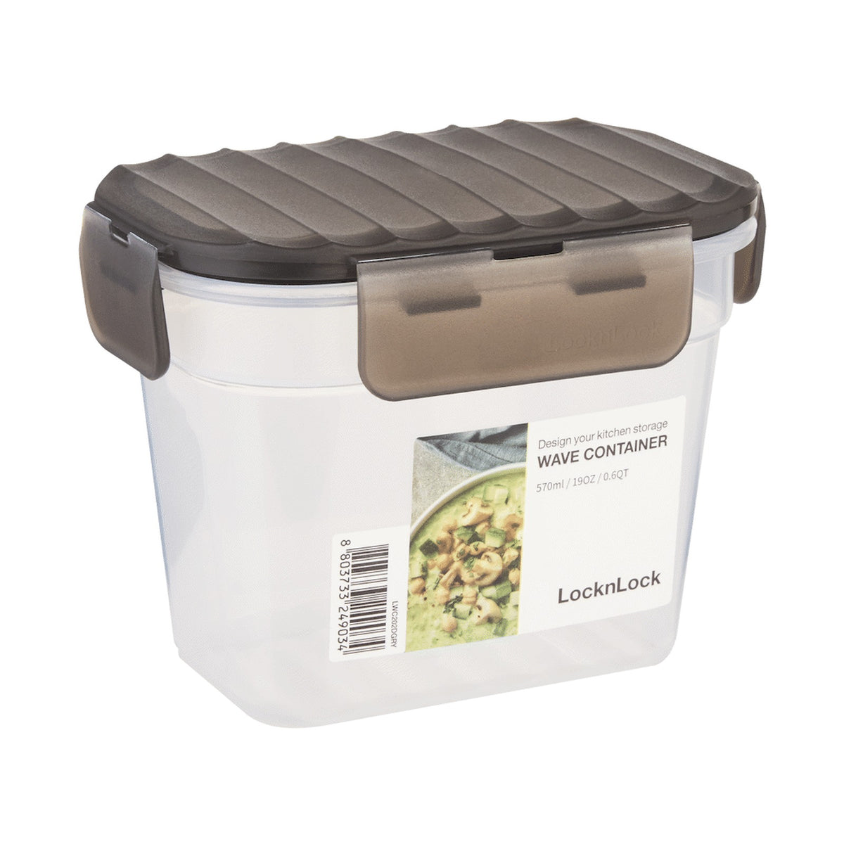 LocknLock Wave container 570ml grey