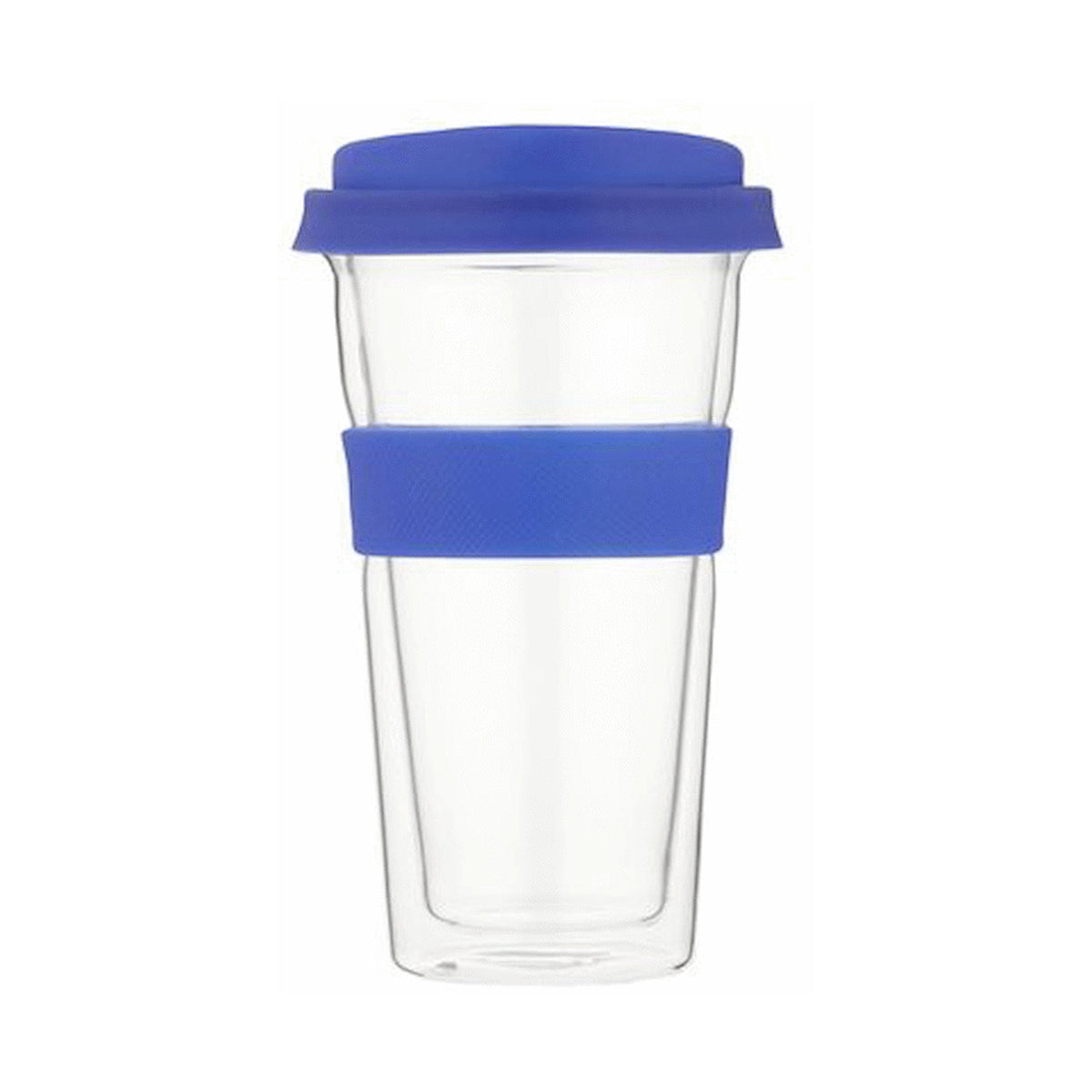 Snappy Thermal Glass Tumbler 400ml Blue
