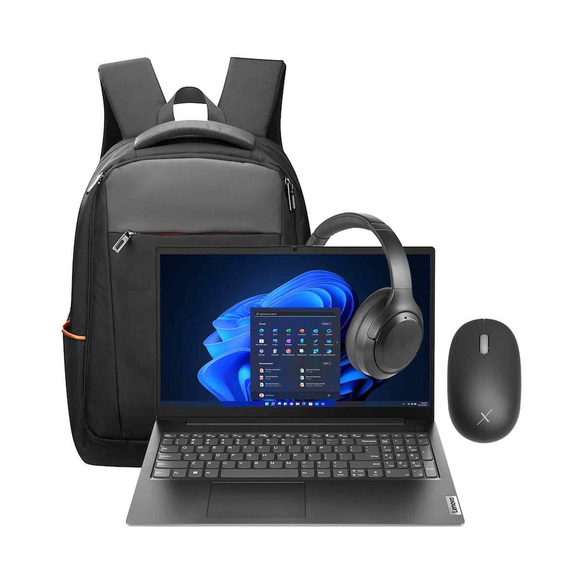 Lenovo Laptop 82YU015DSA - V15 AMD Ryzen 5 16/512 Bag+Mouse+Headphone