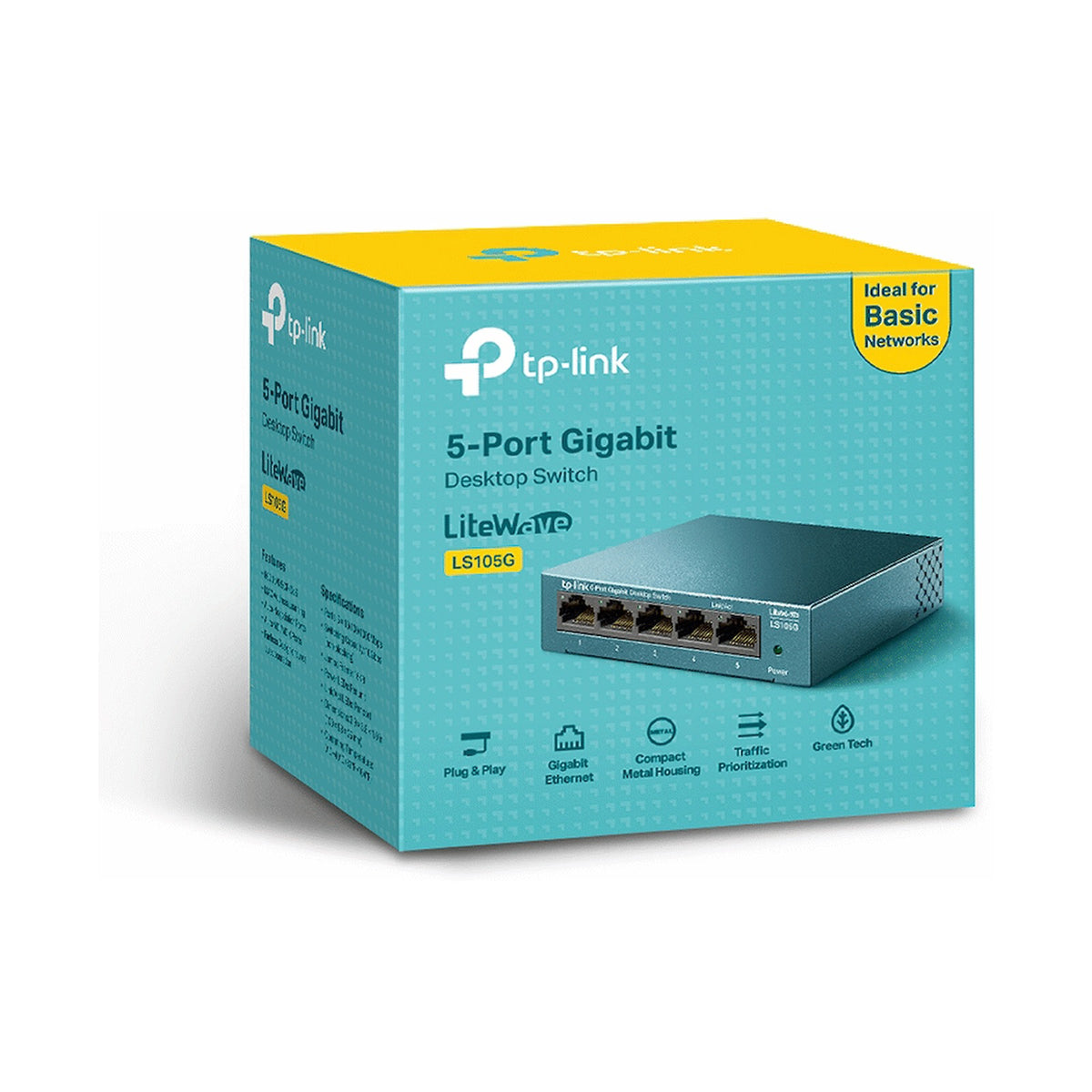 TP-Link LS105G LiteWave 5-Port Gigabit Desktop Switch