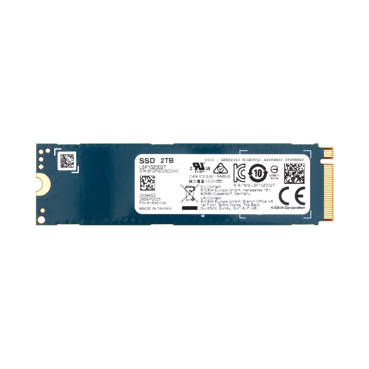 KIOXIA EXCERIA PLUS G4 NVMeTM Series, M.2 2280 2000GB (7,300)