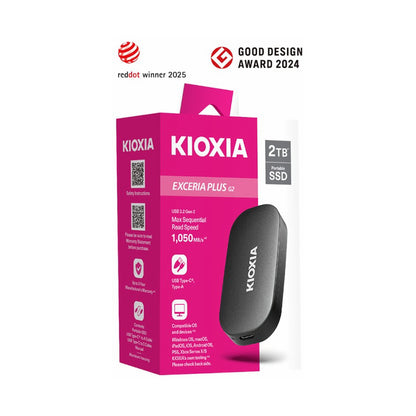 Kioxia Exceria Plus G2 Portable SSD Series, USB 3.2 Gen2 2000gb