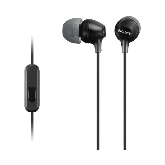 Sony MDR-EX15AP (Black) In-Ear Earphone with Mic for iPhone - Android - BlackBerry