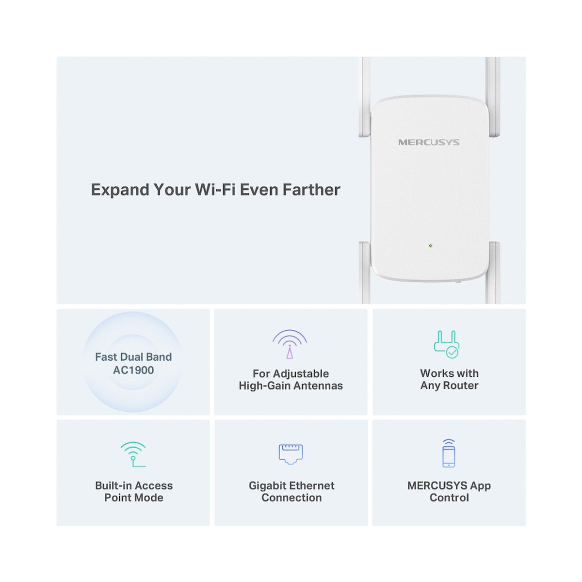 TP-Link Mercusys ME50G AC1900 Wi-Fi Range Extender