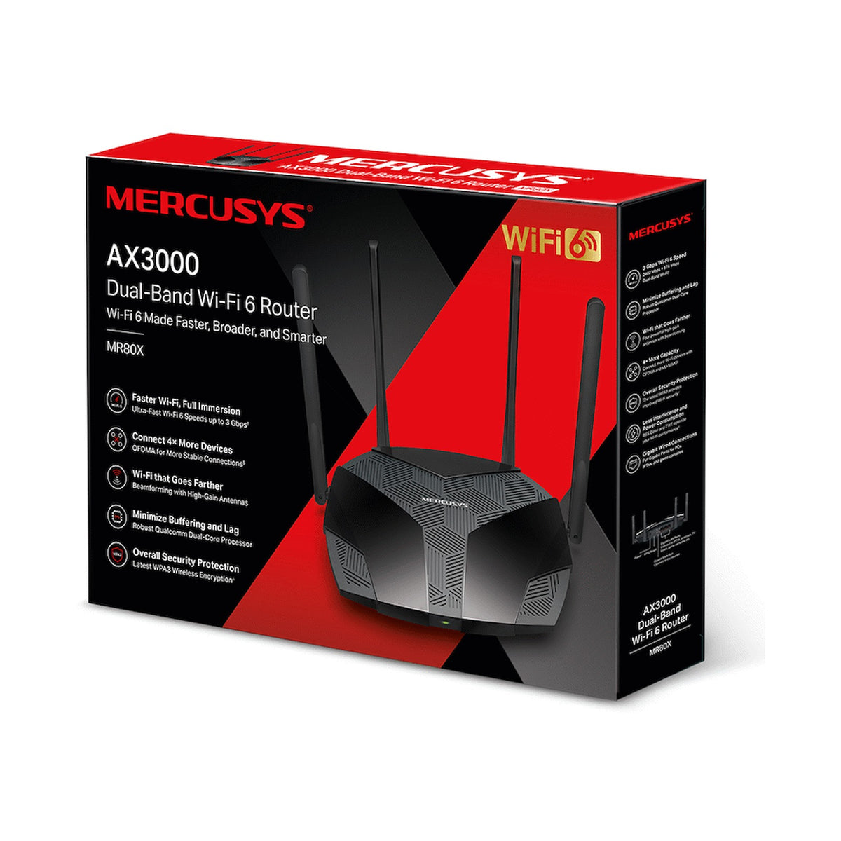 TP-Link Mercusys MR80X AX3000 Dual-Band Wi-Fi 6 Router