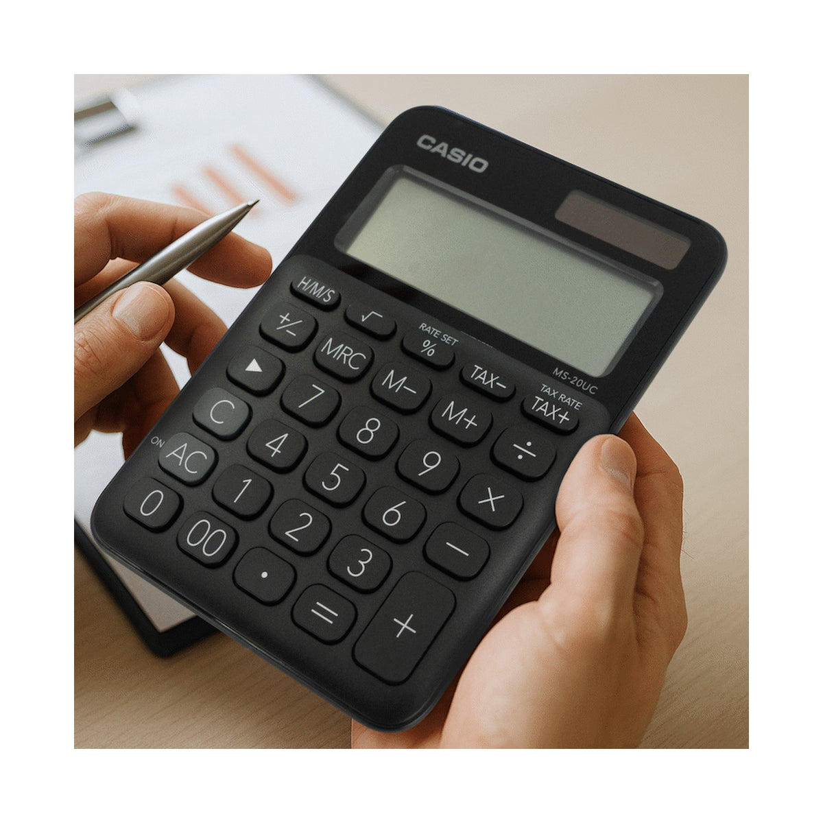 Casio MS-20UC - Desktop Calculator 12-Digit - Black