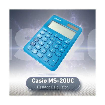 Casio MS-20UC - Desktop calculator 12 Digit - Blue