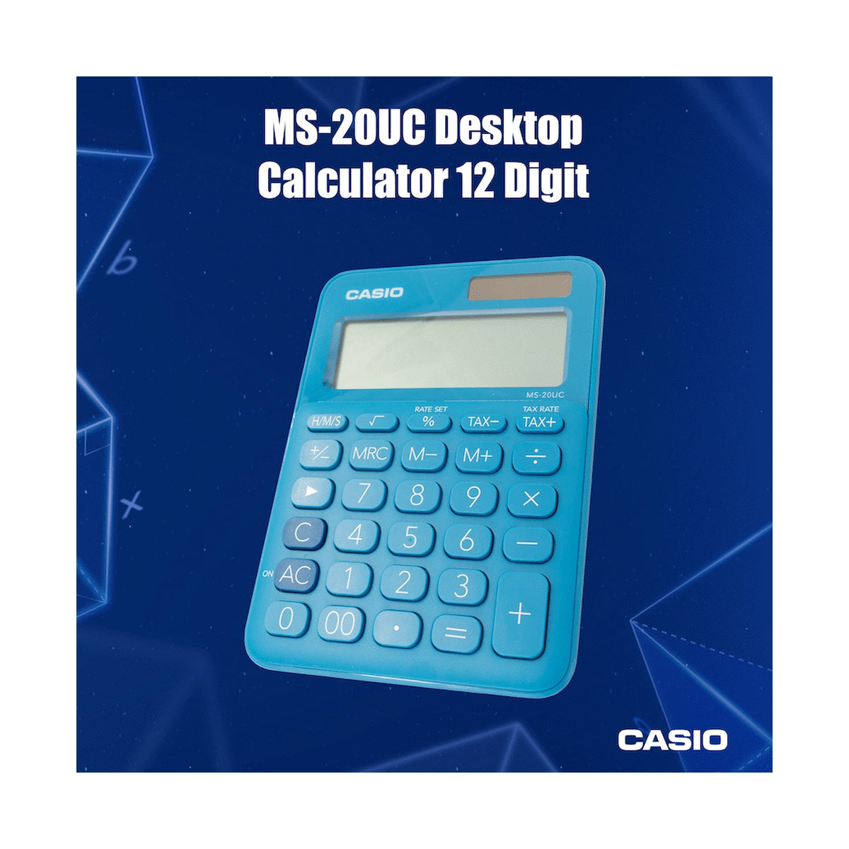 Casio MS-20UC - Desktop calculator 12 Digit - Blue