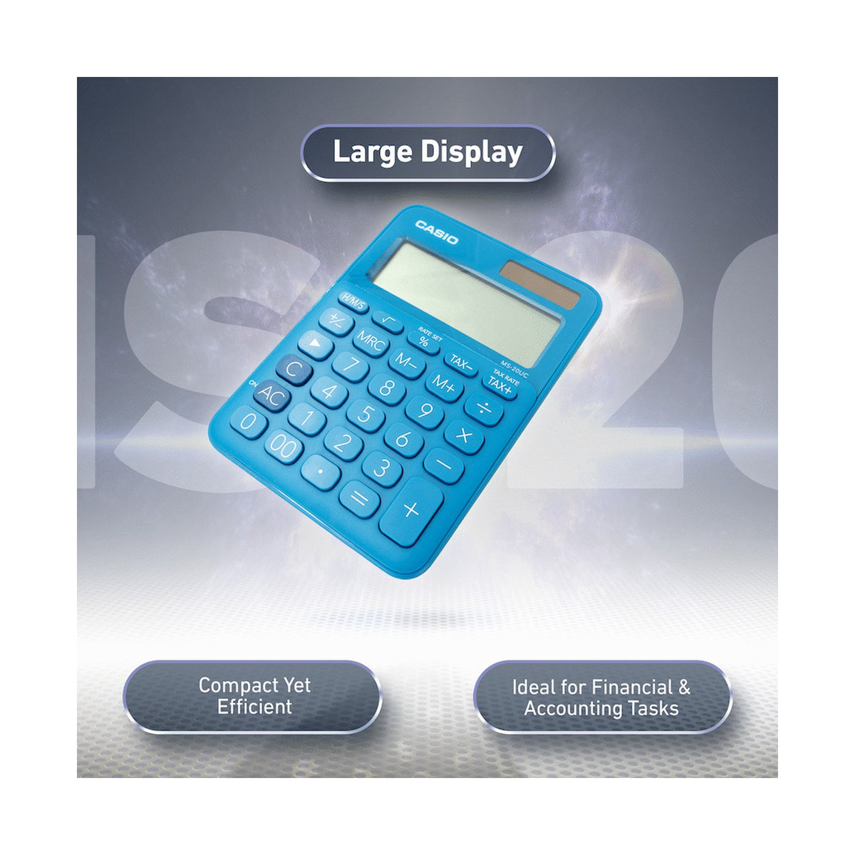 Casio MS-20UC - Desktop calculator 12 Digit - Blue