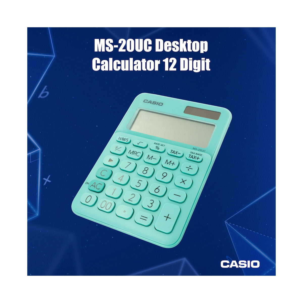 Casio MS-20UC - Desktop calculator 12 Digit - Green