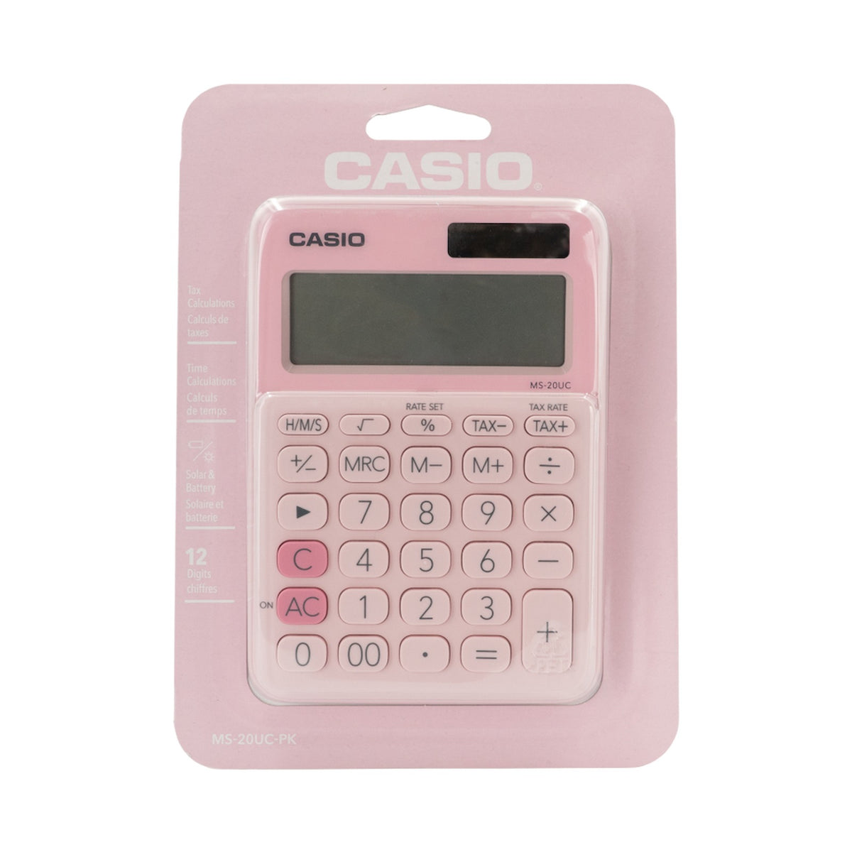 Casio MS-20UC - Desktop Calculator - 12-Digit - Pink