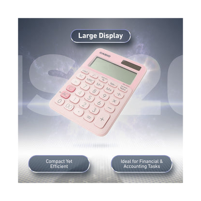 Casio MS-20UC - Desktop Calculator - 12-Digit - Pink