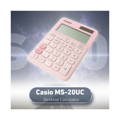 Casio MS-20UC - Desktop Calculator - 12-Digit - Pink