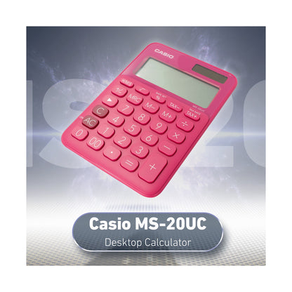 Casio MS-20UC - Desktop calculator 12 Digit - Red