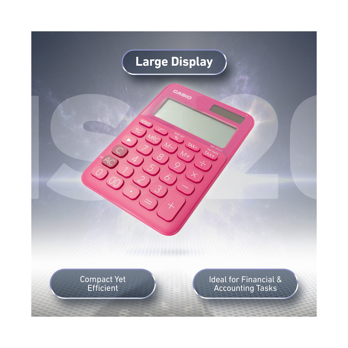 Casio MS-20UC - Desktop calculator 12 Digit - Red