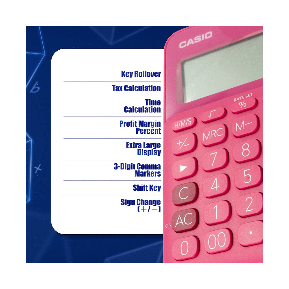 Casio MS-20UC - Desktop calculator 12 Digit - Red