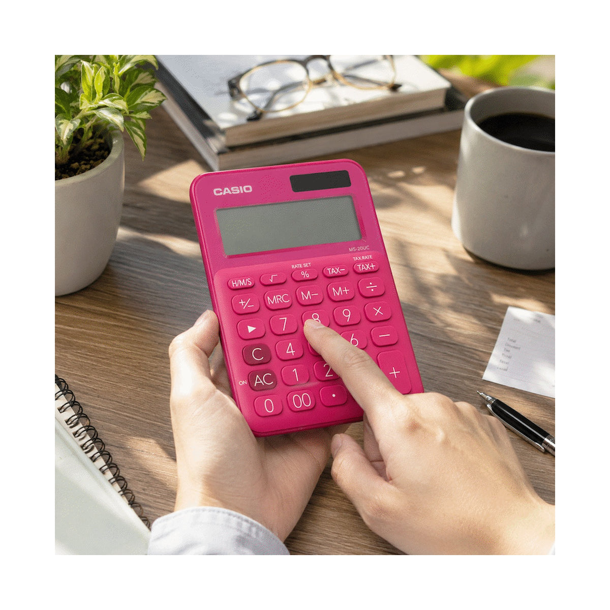 Casio MS-20UC - Desktop calculator 12 Digit - Red