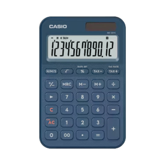 Casio MS-20YC-NY 12 Digit Desk Calculator Navy