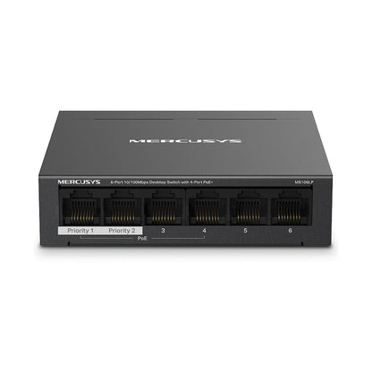 TP-Link Mercusys MS106LP 6-Port 10/100Mbps Desktop Switch with 4-Port PoE+