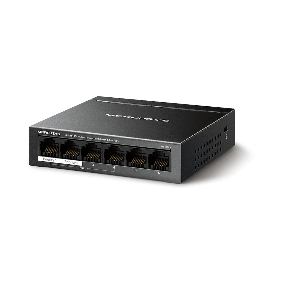TP-Link Mercusys MS106LP 6-Port 10/100Mbps Desktop Switch with 4-Port PoE+
