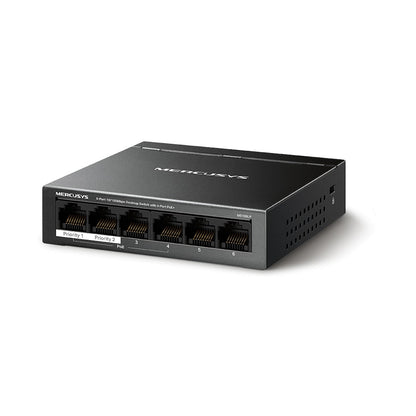 TP-Link Mercusys MS106LP 6-Port 10/100Mbps Desktop Switch with 4-Port PoE+