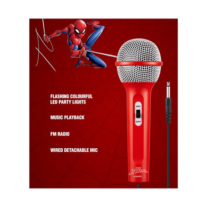 Marvel Spider-Man Galaxy LED Stars Karaoke Machine with Microphone