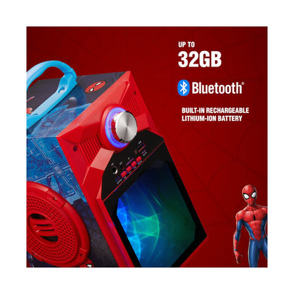 Marvel Spider-Man Galaxy LED Stars Karaoke Machine with Microphone