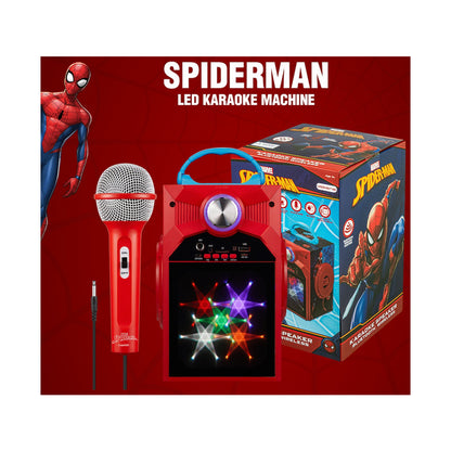 Marvel Spider-Man Galaxy LED Stars Karaoke Machine with Microphone